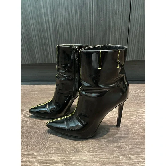 Glossy Leather Ankle Boots - Picture 4 of 5